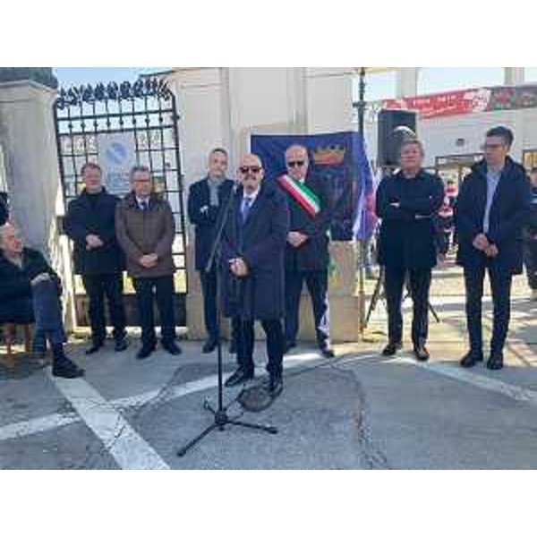 L'assessore regionale al Demanio Sebastiano Callari alla cerimonia di intitolazione dello Stadio di via Baiamonti al cav. Rosario Vizzari - Gorizia 12 marzo 2022 - L'assessore regionale al Demanio Sebastiano Callari alla cerimonia di intitolazione dello Stadio di via Baiamonti al cav. Rosario Vizzari - Gorizia 12 marzo 2022
