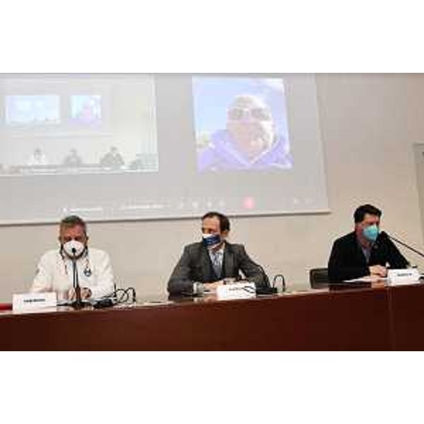 Un momento della conferenza stampa. Da remoto si è collegato anche Maurizio Bonelli, presidente nazionale di Amsi - Un momento della conferenza stampa. Da remoto si è collegato anche Maurizio Bonelli, presidente nazionale di Amsi