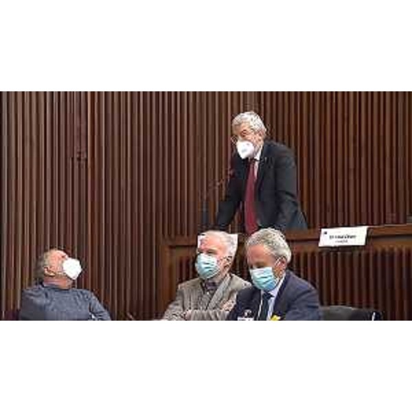 Furio Honsell (Open Sinistra Fvg) durante il Tavolo per la Terza ripartenza - Furio Honsell (Open Sinistra Fvg) durante il Tavolo per la Terza ripartenza