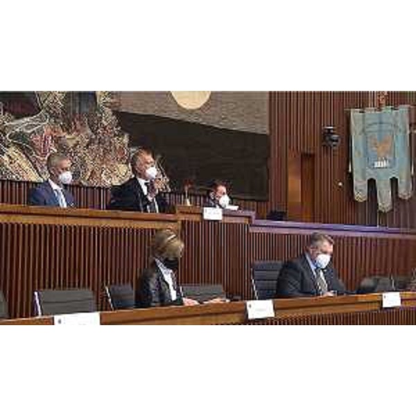 Diego Bernardis (Lega) con l'assessore Barbara Zilli e il presidente del Cr Fvg, Piero Mauro Zanin - Diego Bernardis (Lega) con l'assessore Barbara Zilli e il presidente del Cr Fvg, Piero Mauro Zanin