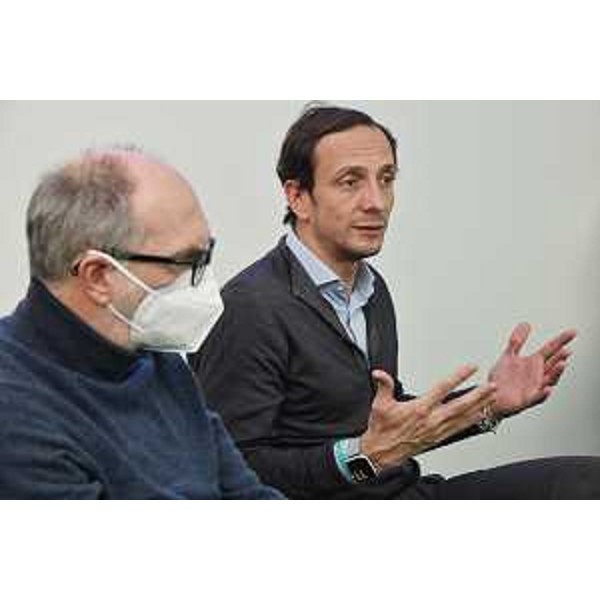 Il governatore del Friuli Venezia Giulia Massimiliano Fedriga durante la presentazione ai sindaci del Medio Friuli, effettuata assieme al vicegovernatore con delega alla Salute Riccardo Riccardi e ai vertici di Asugi, del progetto di rinnovo del distretto sanitario di Codroipo - Il governatore del Friuli Venezia Giulia Massimiliano Fedriga durante la presentazione ai sindaci del Medio Friuli, effettuata assieme al vicegovernatore con delega alla Salute Riccardo Riccardi e ai vertici di Asugi, del progetto di rinnovo del distretto sanitario di Codroipo