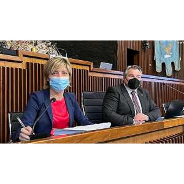 L'assessore regionale alle Finanze Barbara Zilli durante la riunione della V Commissione consiliare - L'assessore regionale alle Finanze Barbara Zilli durante la riunione della V Commissione consiliare 