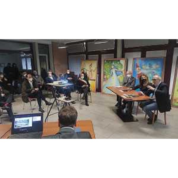 Il vicegovernatore Riccardi, il ministro Stefani e il presidente della fondazione "La Pannocchia", Dino Pontisso - Il vicegovernatore Riccardi, il ministro Stefani e il presidente della fondazione "La Pannocchia", Dino Pontisso