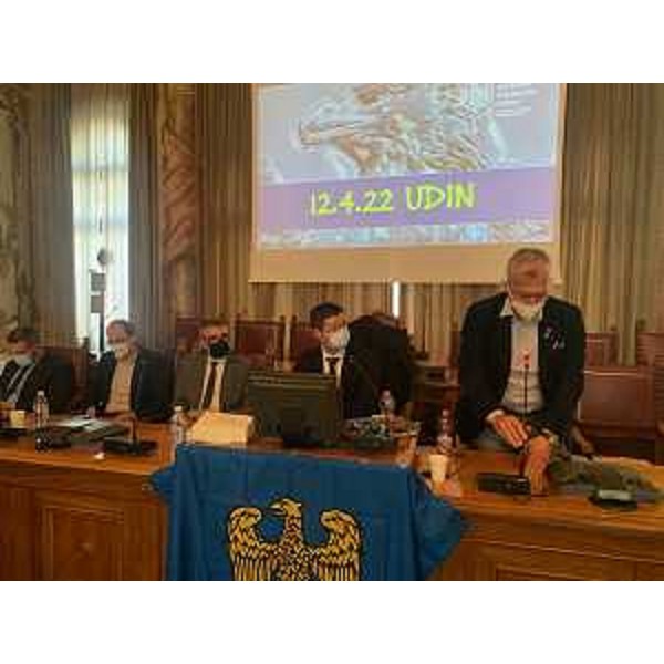 Il presidentePiero Mauro Zanin all'Assemblea di Comunità Linguistica Friulana (Aclif) - Il presidentePiero Mauro Zanin all'Assemblea di Comunità Linguistica Friulana (Aclif)