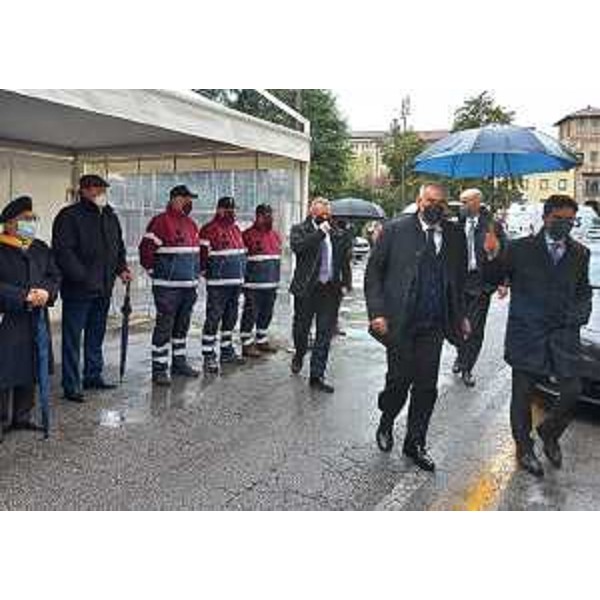 L'arrivo a Udine del Capo della Polizia, Lamberto Giannini, direttore generale della Pubblica sicurezza - L'arrivo a Udine del Capo della Polizia, Lamberto Giannini, direttore generale della Pubblica sicurezza