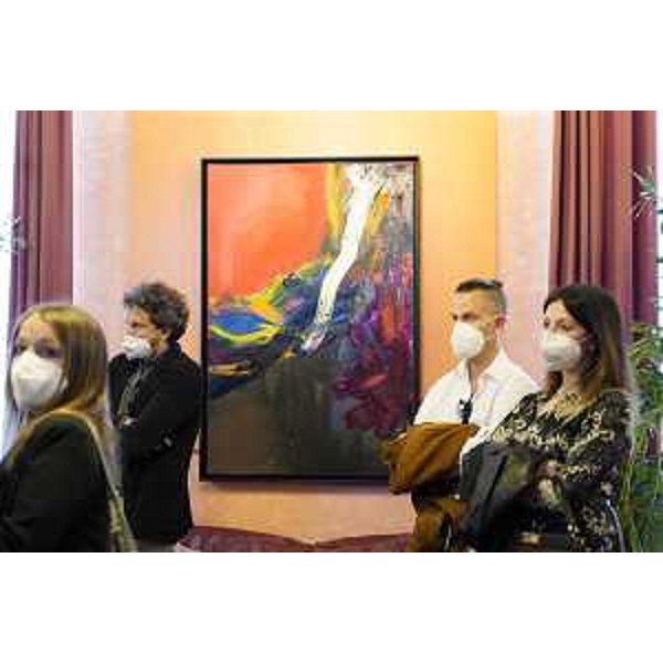 Uno dei quadri esposti in Consiglio regionale - Uno dei quadri esposti in Consiglio regionale