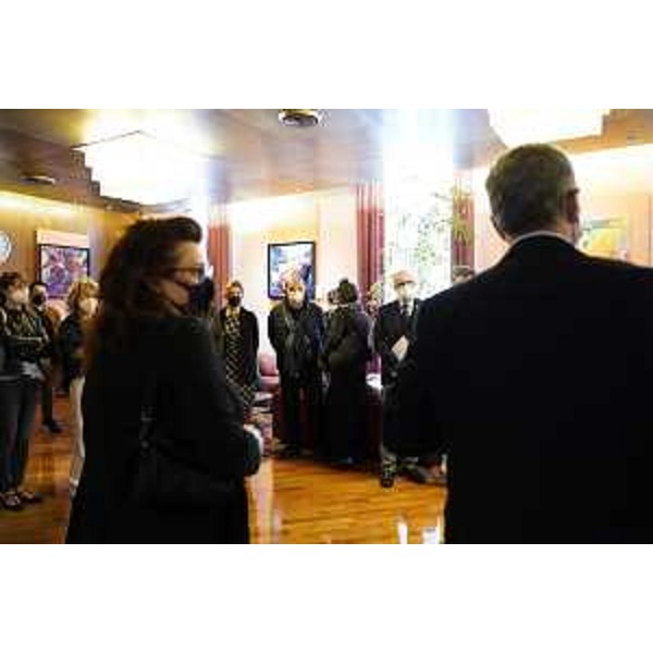 Un momento dell'inaugurazione della mostra - Un momento dell'inaugurazione della mostra