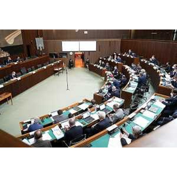 I consiglieri del Gruppo Misto durante una seduta d'Aula - I consiglieri del Gruppo Misto durante una seduta d'Aula