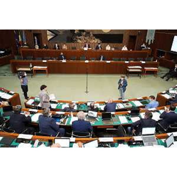 L'Aula durante i lavori - L'Aula durante i lavori