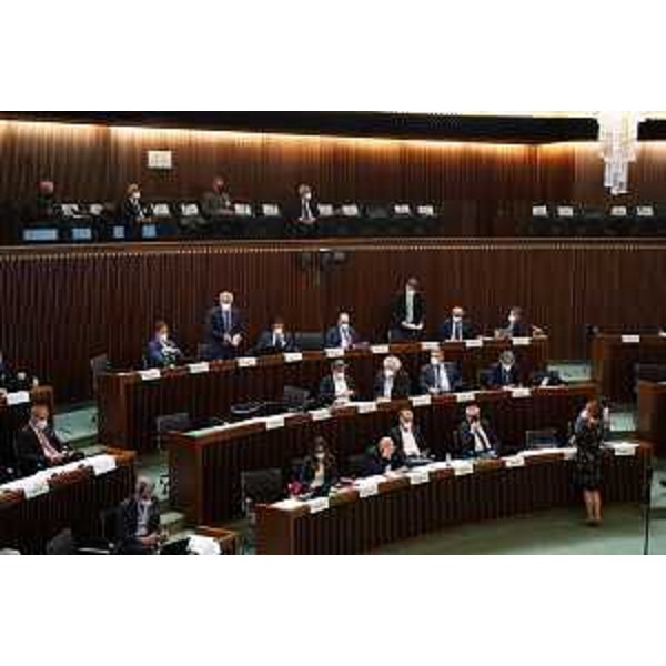 Il Gruppo del Patto per l'Autonomia durante i lavori d'aula - Il Gruppo del Patto per l'Autonomia durante i lavori d'aula