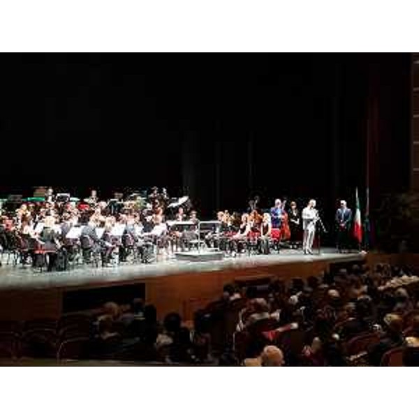 Il momento degli interventi al termine del concerto dell'orchestra di fiati del conservatorio di Udine - Il momento degli interventi al termine del concerto dell'orchestra di fiati del conservatorio di Udine