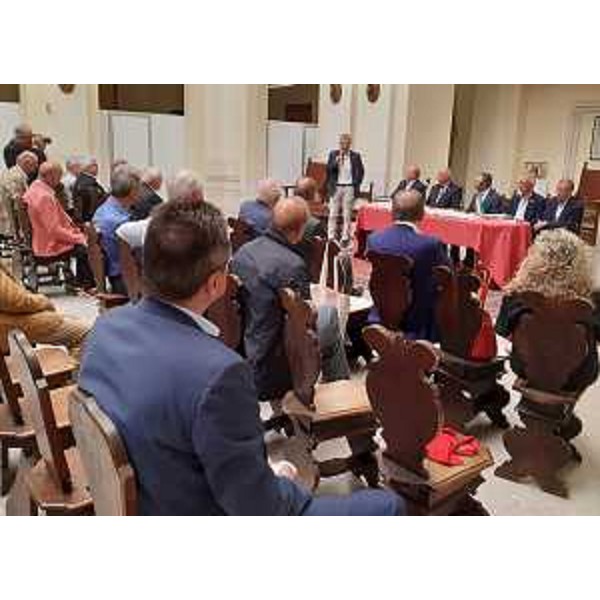 Un momento dell'intervernto del presidente Zanin - Un momento dell'intervernto del presidente Zanin