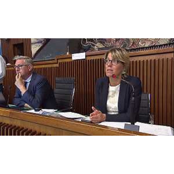 Alessandro Basso (FdI) e l'assessore regionale Barbara Zilli - Alessandro Basso (FdI) e l'assessore regionale Barbara Zilli