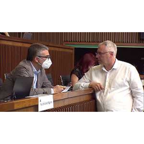 L'assessore regionale alle Autonomie locali,Pierpaolo Roberti, e il capogruppo della Lega, Mauro Bordin - L'assessore regionale alle Autonomie locali,Pierpaolo Roberti, e il capogruppo della Lega, Mauro Bordin