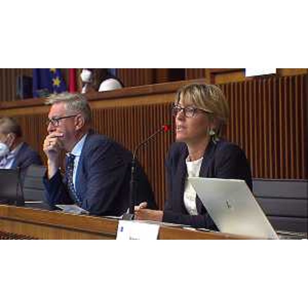 Alessandro Basso (FdI) con l'assessore regionale Barbara Zilli - Alessandro Basso (FdI) con l'assessore regionale Barbara Zilli