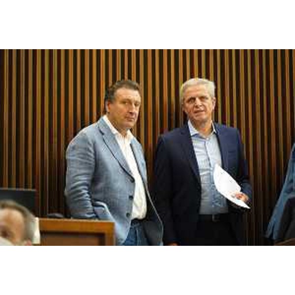 Enzo Marsilio (Pd) e Giampaolo Bidoli (Patto) - Enzo Marsilio (Pd) e Giampaolo Bidoli (Patto)