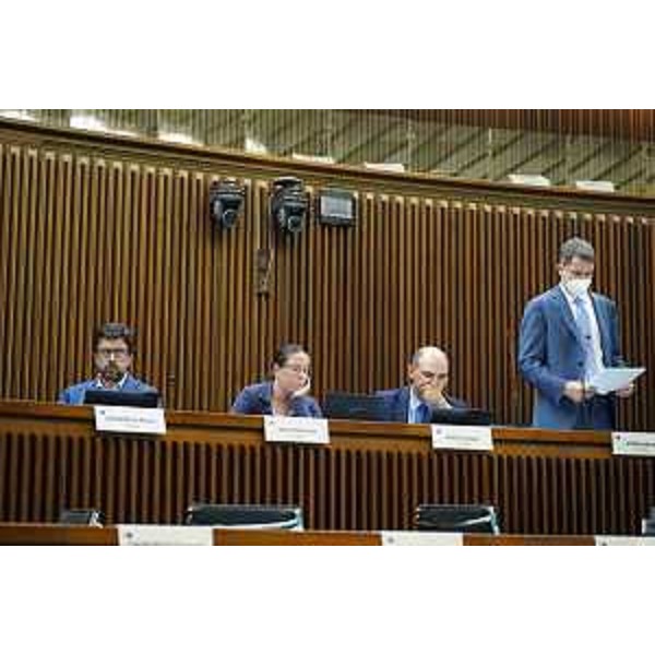 Il Gruppo del M5S nell'aula consiliare - Il Gruppo del M5S nell'aula consiliare