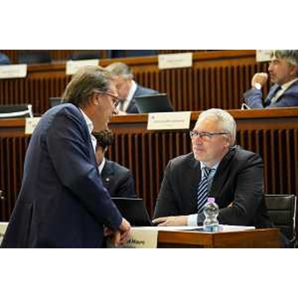 Mauro Di Bert (PrFvg/Ar) con Mauro Bordin (Lega) - Mauro Di Bert (PrFvg/Ar) con Mauro Bordin (Lega)