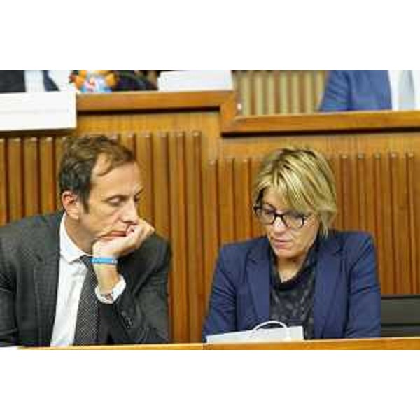 Il governatore Fvg, Massimiliano Fedriga, con l'assessore regionale alle Finanze, Barbara Zilli - Il governatore Fvg, Massimiliano Fedriga, con l'assessore regionale alle Finanze, Barbara Zilli
