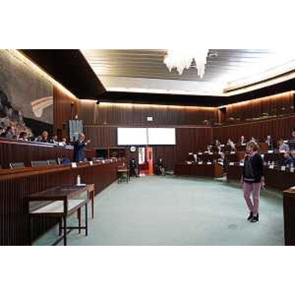 L'aula durante i lavori - L'aula durante i lavori