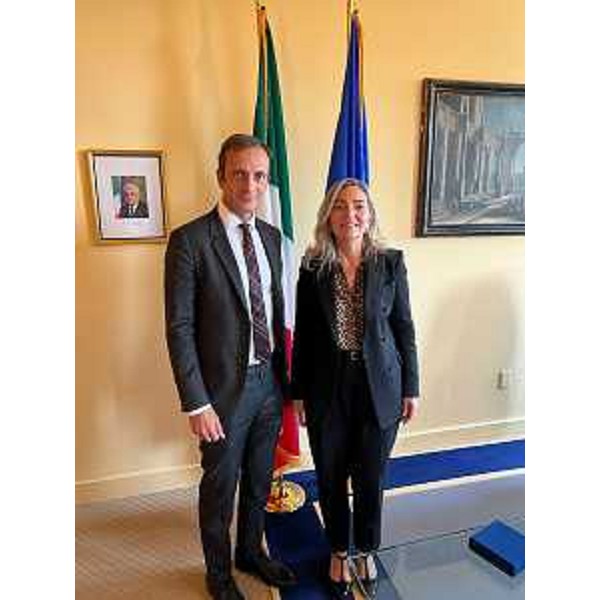 Il governatore Fedriga con l'ambasciatrice d'Italia a Washington Mariangela Zappia - Il governatore Fedriga con l'ambasciatrice d'Italia a Washington Mariangela Zappia