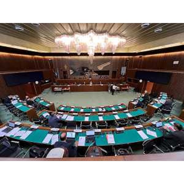 La IV Commissione riunita nell'aula consiliare - La IV Commissione riunita nell'aula consiliare