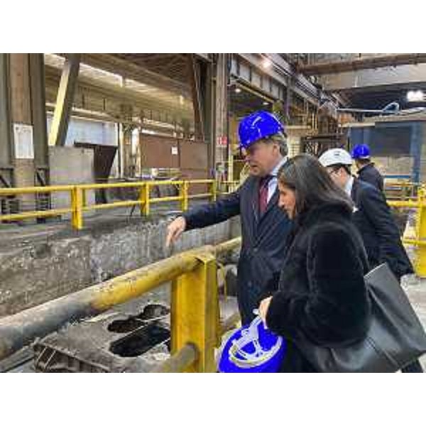 Un momento della visita all'Acciaieria Fonderia Cividale spa. - Un momento della visita all'Acciaieria Fonderia Cividale spa.