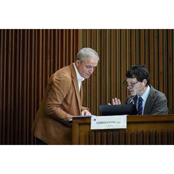 Giampaolo Bidoli (Patto) con Nicola Conficoni (Pd) - Giampaolo Bidoli (Patto) con Nicola Conficoni (Pd)