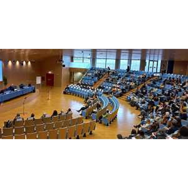 Il pubblico che ha affollato l'auditorium Comelli a Udine - Il pubblico che ha affollato l'auditorium Comelli a Udine