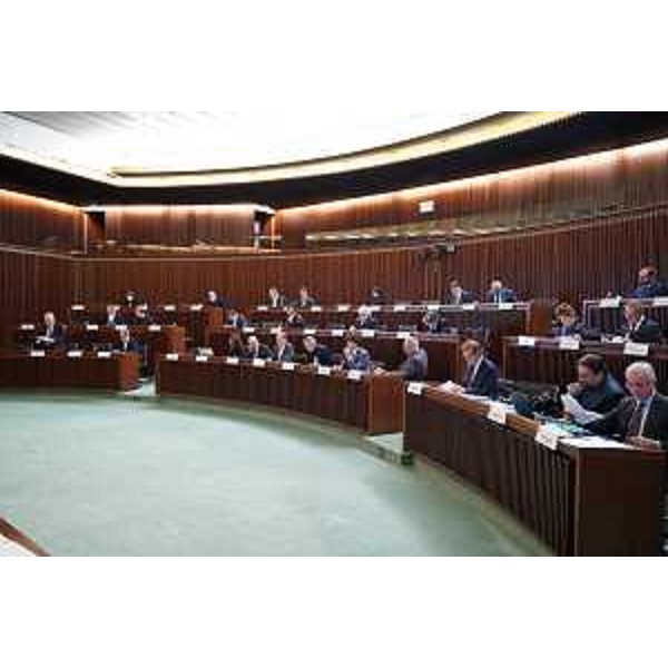 L'Aula durante i lavori - L'Aula durante i lavori