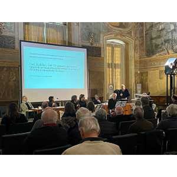 L'intermezzo musicale nel salone del Parlamento del castello di Udine - L'intermezzo musicale nel salone del Parlamento del castello di Udine