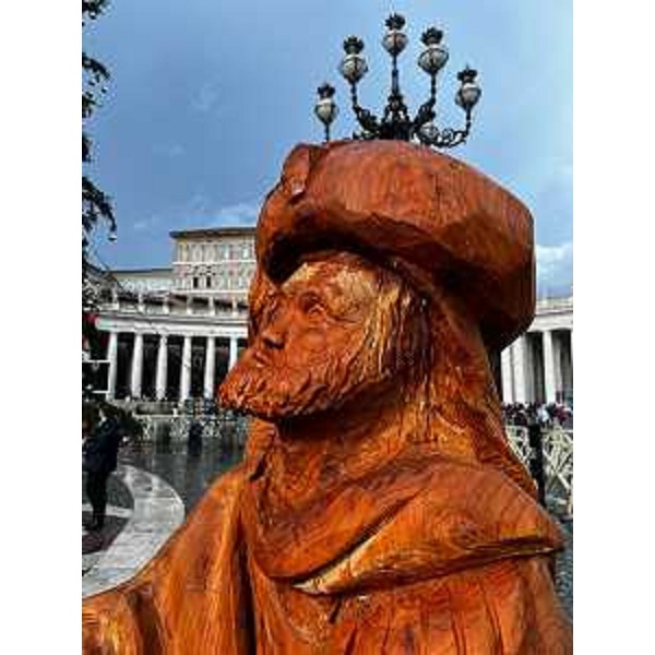 Un particolare del presepe di Sutrio in piazza San Pietro - Un particolare del presepe di Sutrio in piazza San Pietro