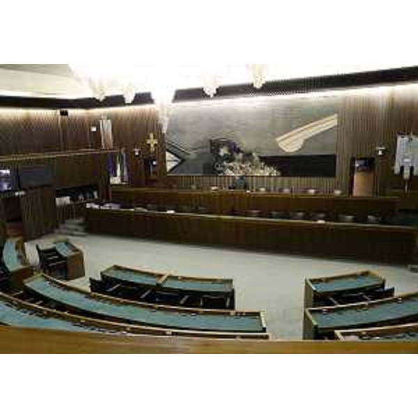 L'aula del Consiglio regionale che domani ospiterà il convegno dell'Osservatorio antimafia - L'aula del Consiglio regionale che domani ospiterà il convegno dell'Osservatorio antimafia