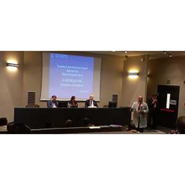 Un altro momento dell'incontro, con il presidente Zanin al tavolo dei relatori - Un altro momento dell'incontro, con il presidente Zanin al tavolo dei relatori