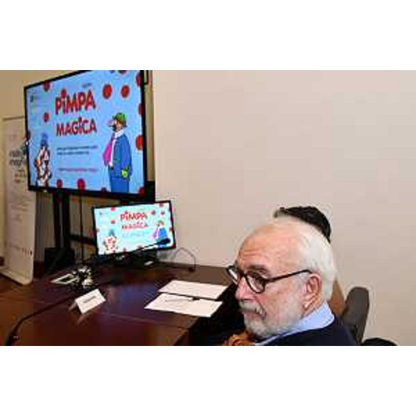 Un momento della presentazione del progetto Pimpa Magica - Un momento della presentazione del progetto Pimpa Magica