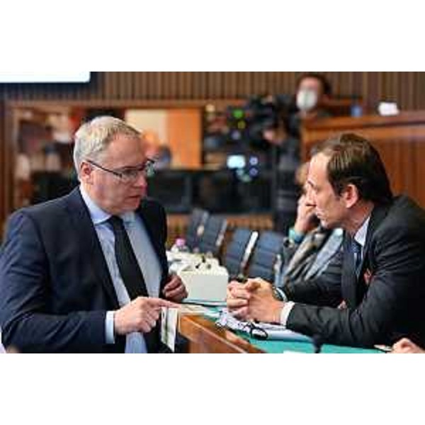 Mauro Bordin (Lega) con il governatore Massimiliano Fedriga - Mauro Bordin (Lega) con il governatore Massimiliano Fedriga