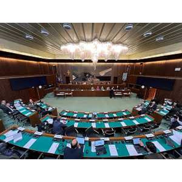 La IV Commissione riunita in aula durante l'intervento del governatore Fvg, Massimiliano Fedriga - La IV Commissione riunita in aula durante l'intervento del governatore Fvg, Massimiliano Fedriga