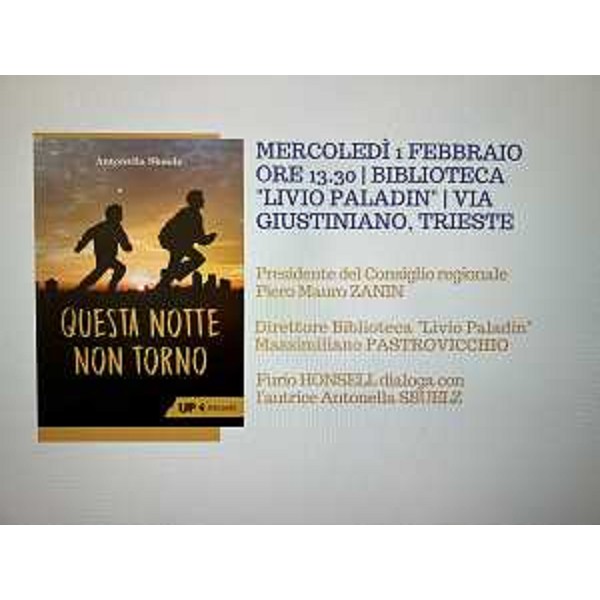 La locandina della presentazione in programma mercoledì 1 febbraio a Trieste - La locandina della presentazione in programma mercoledì 1 febbraio a Trieste