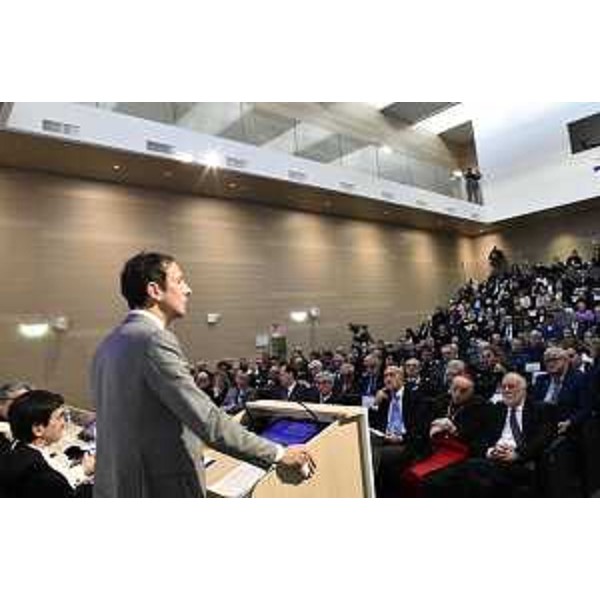 L'intervento del governatore Fedriga durante la cerimonia di apertura dell'anno accademico dell'Università di Udine. - L'intervento del governatore Fedriga durante la cerimonia di apertura dell'anno accademico dell'Università di Udine.