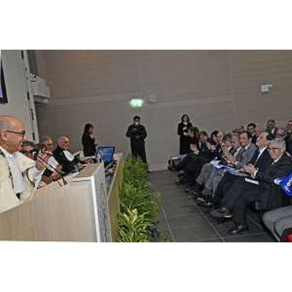 Un momento della cerimonia di apertura dell'anno accademico dell'Università di Udine. - Un momento della cerimonia di apertura dell'anno accademico dell'Università di Udine.