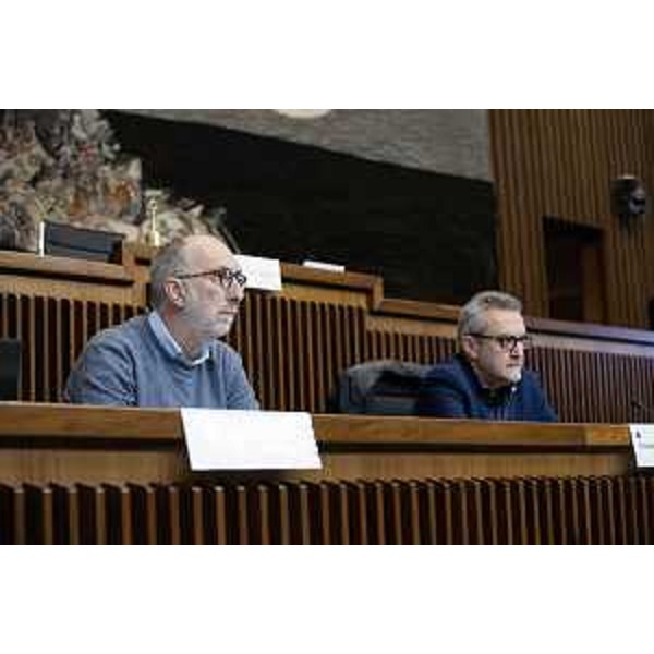 Il vicegovernatore Fvg, Riccardo Riccardi, con il presidente della III Commissione, Ivo Moras (Lega) - Il vicegovernatore Fvg, Riccardo Riccardi, con il presidente della III Commissione, Ivo Moras (Lega) 