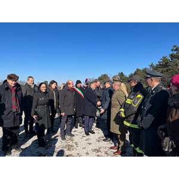 L'arrivo del presidente del Senato Ignazio La Russa al Monumento nazionale della foiba di Basovizza - L'arrivo del presidente del Senato Ignazio La Russa al Monumento nazionale della foiba di Basovizza