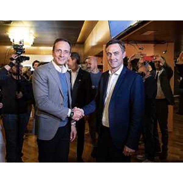 Il presidente Massimiliano Fedriga e il primo dei non eletti, Massimo Moretuzzo - Il presidente Massimiliano Fedriga e il primo dei non eletti, Massimo Moretuzzo