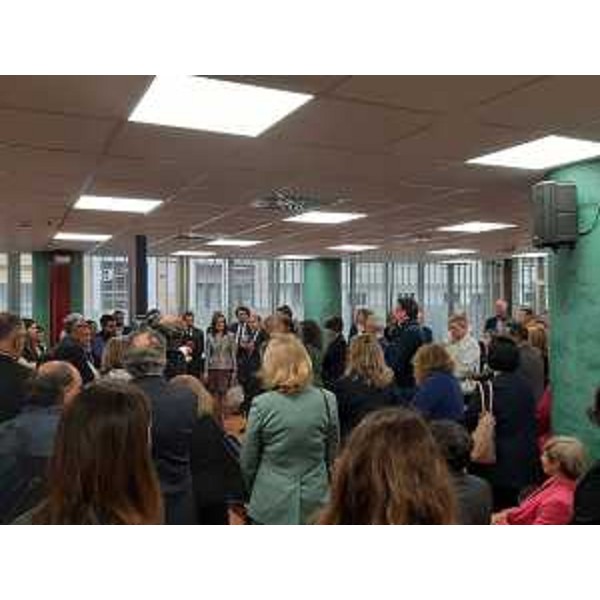 Un momento dell'inaugurazione nella nuova sede Inps di Trieste in via Ghiberti - Un momento dell'inaugurazione nella nuova sede Inps di Trieste in via Ghiberti