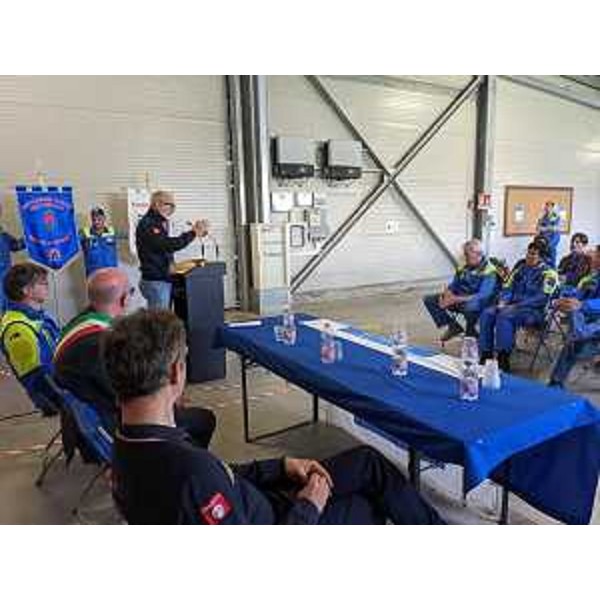  - Lassessore regionale alla Protezione civile del Friuli Venezia Giulia, Riccardo Riccardi, interviene alle celebrazioni per il ventennale di fondazione del Distretto di Protezione civile Meduna Tagliamento, a Valvasone Arzene.