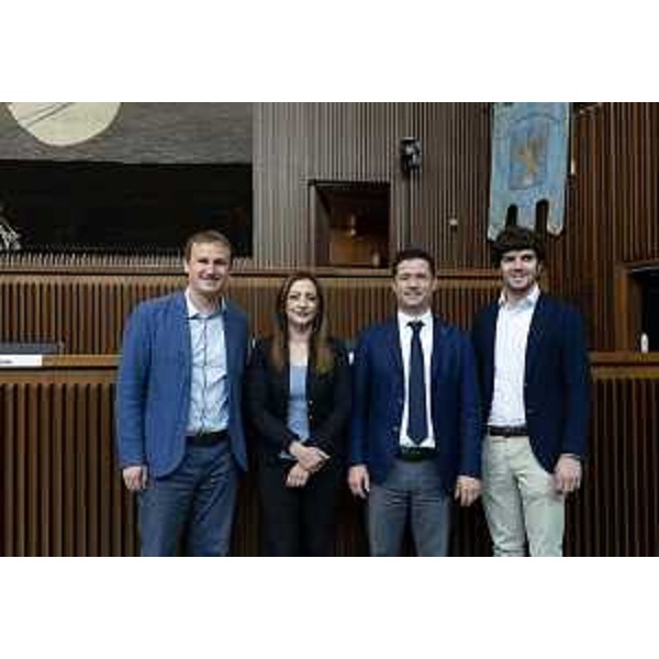 Ufficio di presidenza della II Commissione: da sx, Massimiliao Pozzo (Pd), Maddalena Spagnolo (Lega), Markus Maurmair (FdI) e Simone Polesello (FP) - Ufficio di presidenza della II Commissione: da sx, Massimiliao Pozzo (Pd), Maddalena Spagnolo (Lega), Markus Maurmair (FdI) e Simone Polesello (FP)