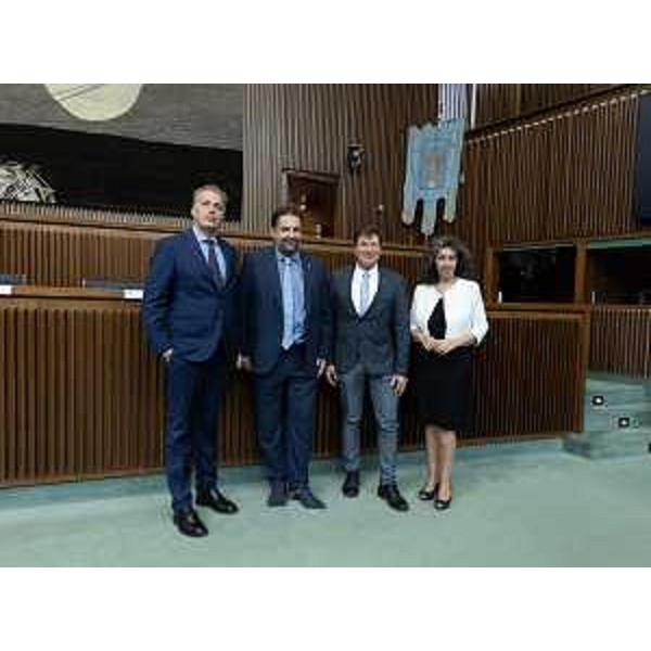 Ufficio di presidenza della IV Commissione: da sx, Stefano Balloch ()FdI), Edy Morandini (FP), Alberto Budai (Lega) e Serena Pellegrino (Avs) - Ufficio di presidenza della IV Commissione: da sx, Stefano Balloch ()FdI), Edy Morandini (FP), Alberto Budai (Lega) e Serena Pellegrino (Avs)