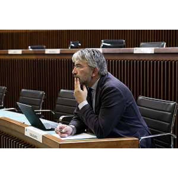 Il capogruppo della Lega, Antonio Calligaris - Il capogruppo della Lega, Antonio Calligaris