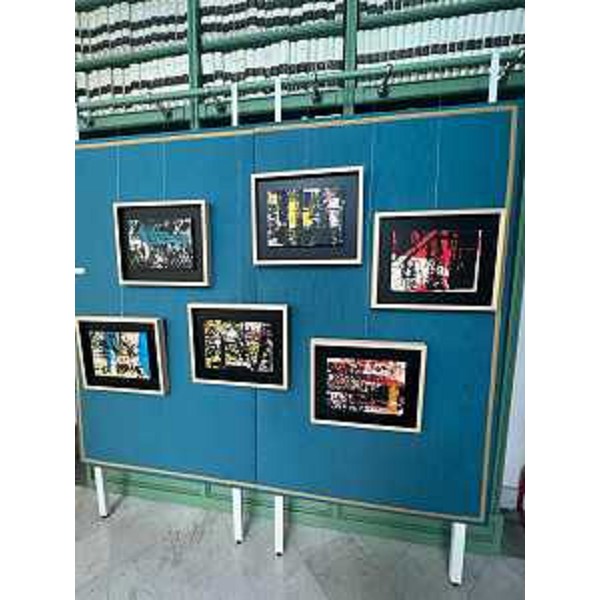 Alcune delle opere del pittore e scultore udinese Giorgio Celiberti nell'esposizione inaugurata oggi al Senato della Repubblica - Alcune delle opere del pittore e scultore udinese Giorgio Celiberti nell'esposizione inaugurata oggi al Senato della Repubblica