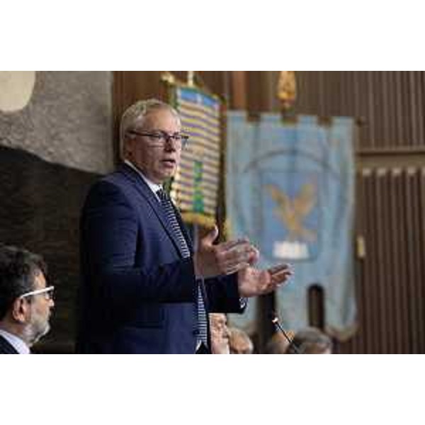 Il presidente del Cr Fvg, Mauro Bordin, ha chiuso la celebrazione in Aula - Il presidente del Cr Fvg, Mauro Bordin, ha chiuso la celebrazione in Aula